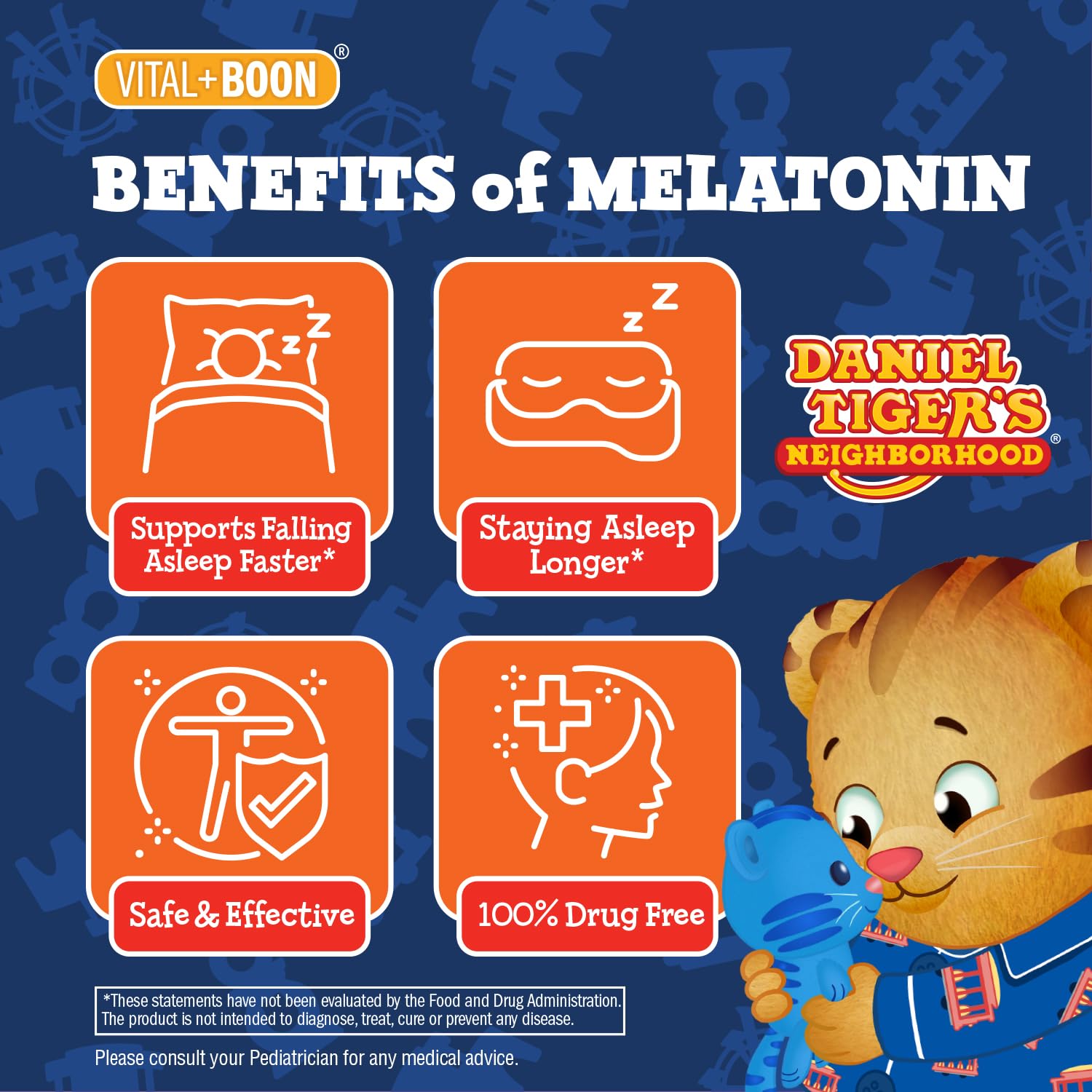 Vital+Boon Children's Sleep Gummies packaging side view