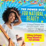 Vital+Boon Collagen Gummies with a hand holding a gummy
