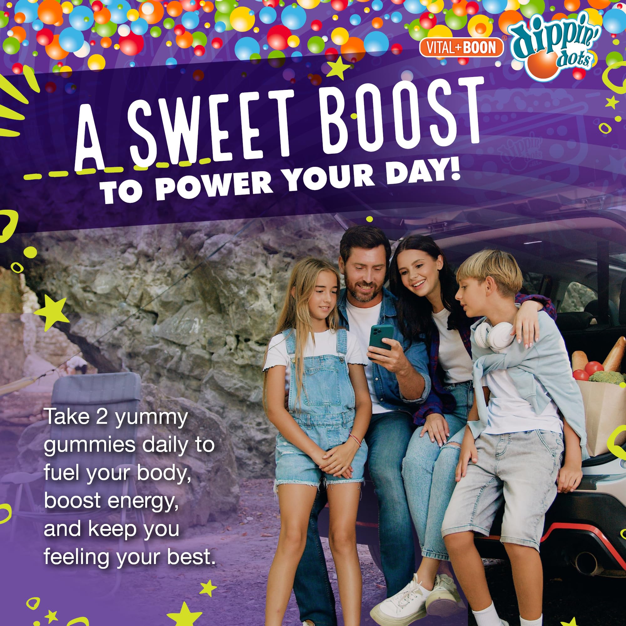 Vital+Boon Iron Gummies nutrition facts label
