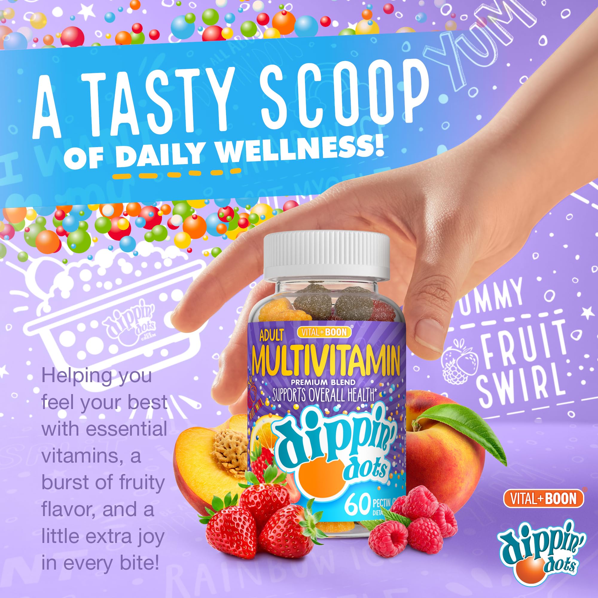 Vital+Boon Multivitamin Gummies bottle side view