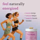 Vital Core Thyroid Extract capsules on a wooden surface