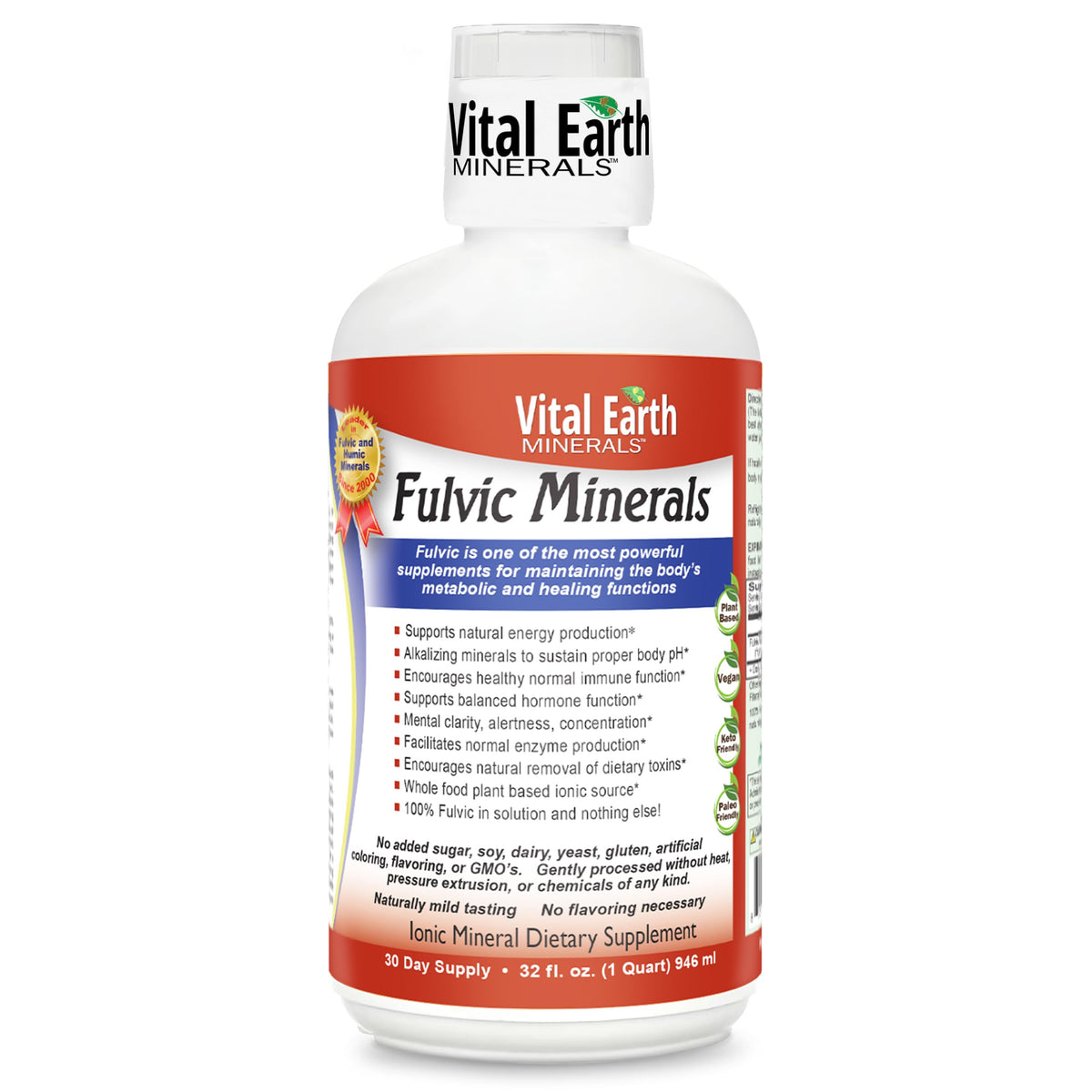 Vital Earth Minerals Fulvic Acid 1048g liquid supplement front view