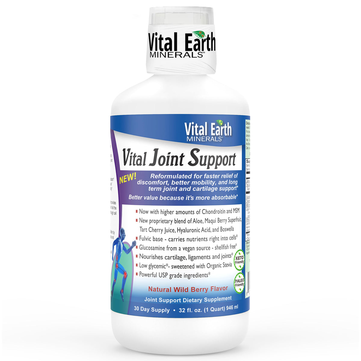 Vital Earth Minerals Liquid Glucosamine Chondroitin 1089g front view
