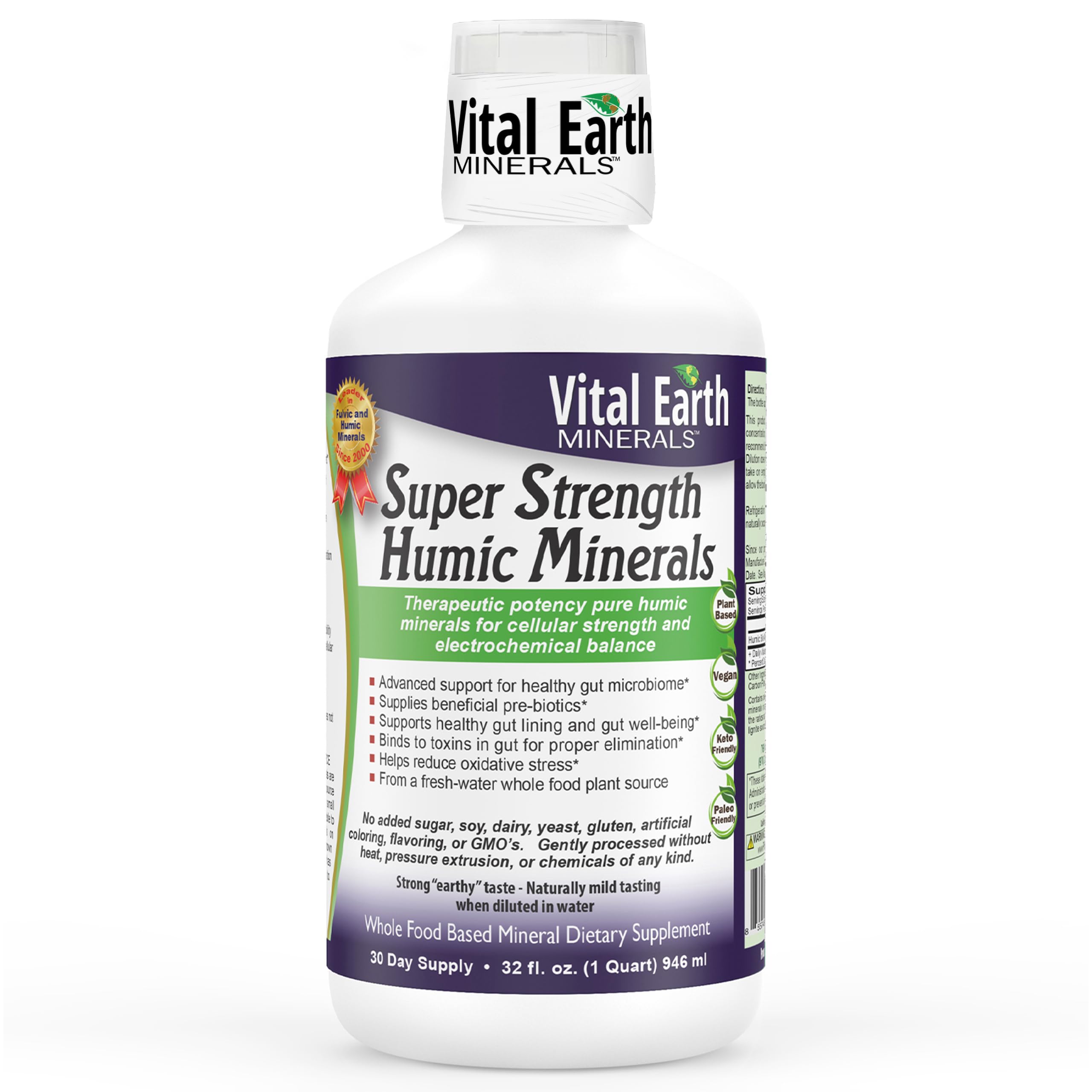 Vital Earth Minerals Super Strength Humic Liquid bottle front view
