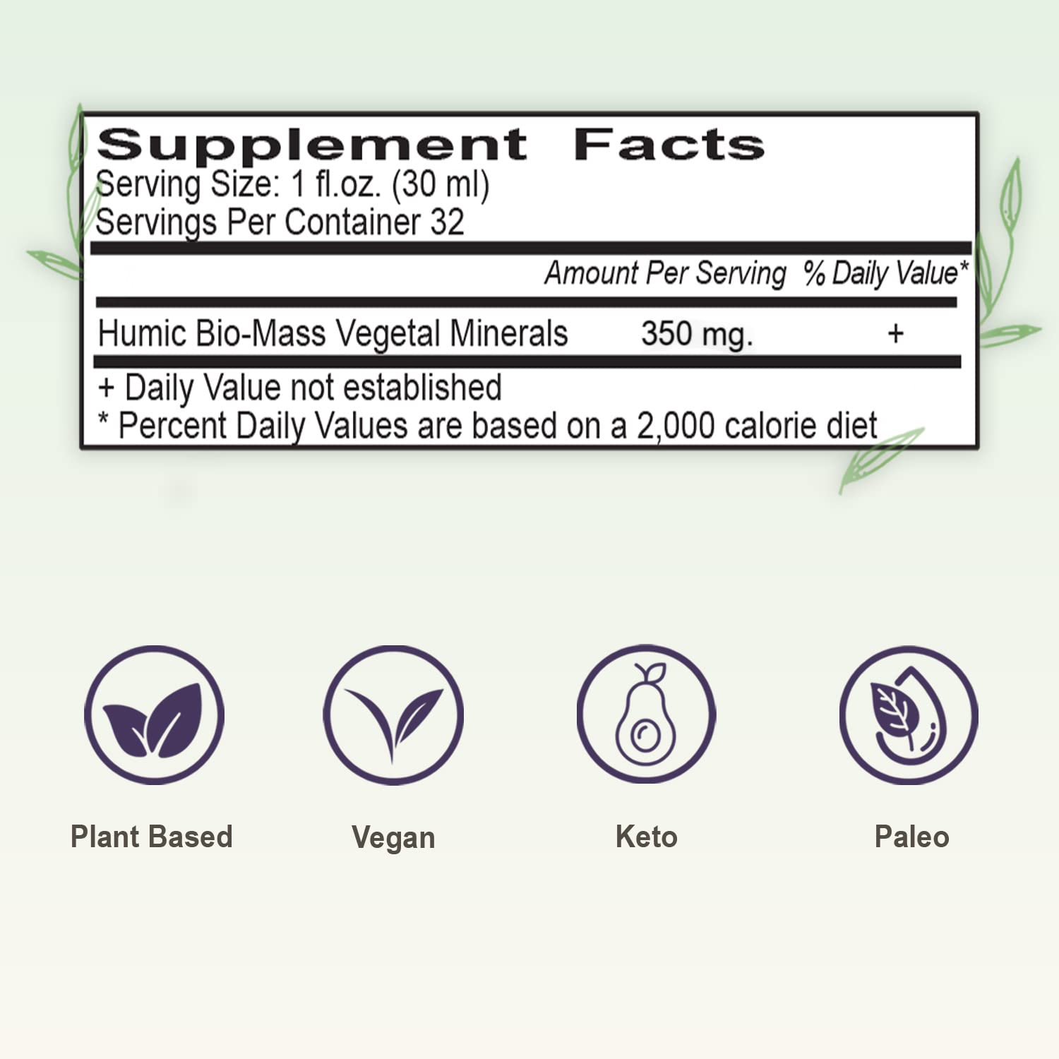 Vital Earth Minerals Super Strength Humic Liquid pH level 8.6 - 9.6