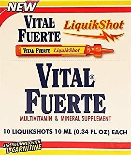 Vital Fuerte Liquid Shot Dietary Supplement 10 Units packaging front view