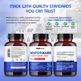 VITAL HERBAL Liposomal Benfotiamine capsules and a glass of water