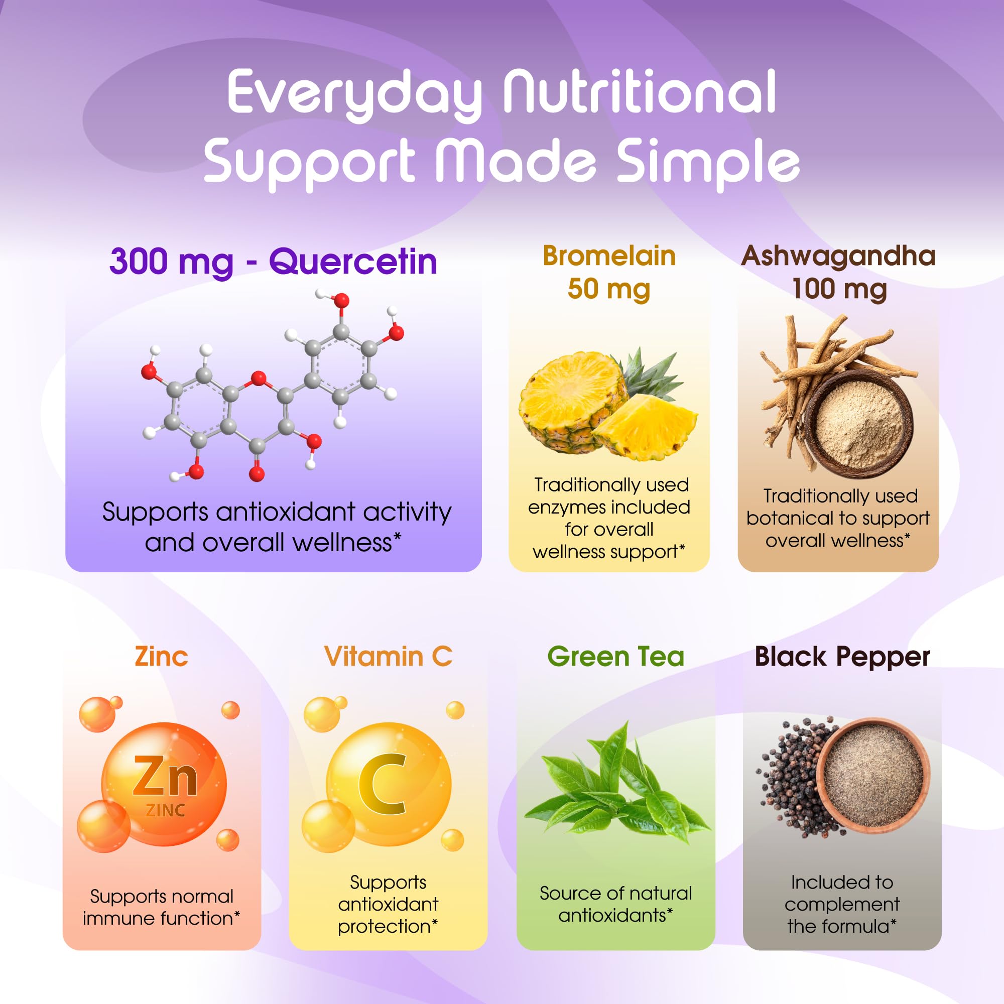 VITAL HERBAL Ultra Quercetin bottle side view