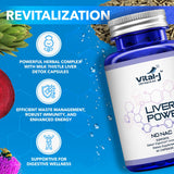 Vital-J Empowering Milk Thistle Herbal Supplement back view of packaging