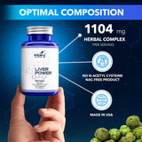 Vital-J Empowering Milk Thistle Herbal Supplement capsules on a wooden table