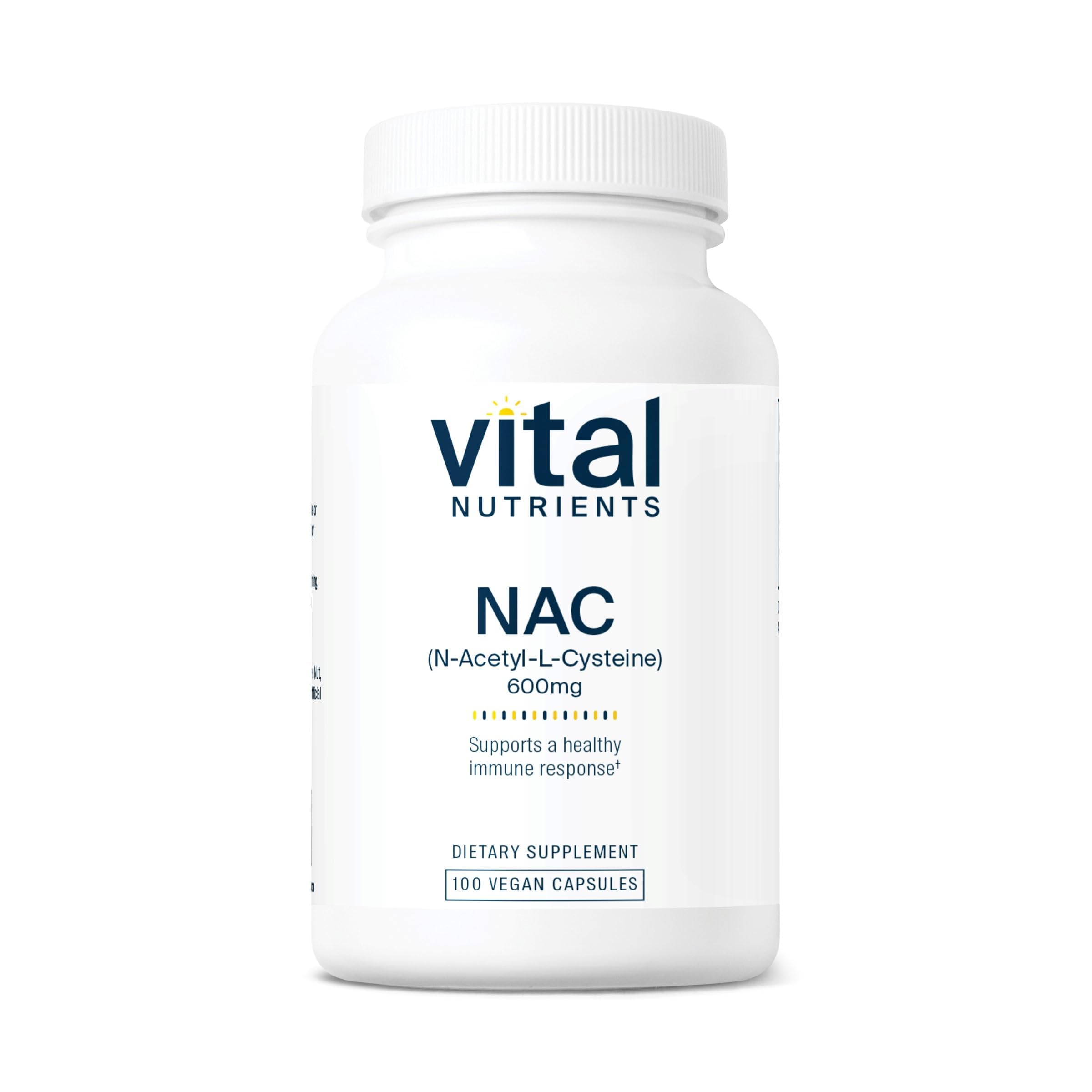 Vital Nutrients Acetyl-L-Carnitine 600mg Capsules front view