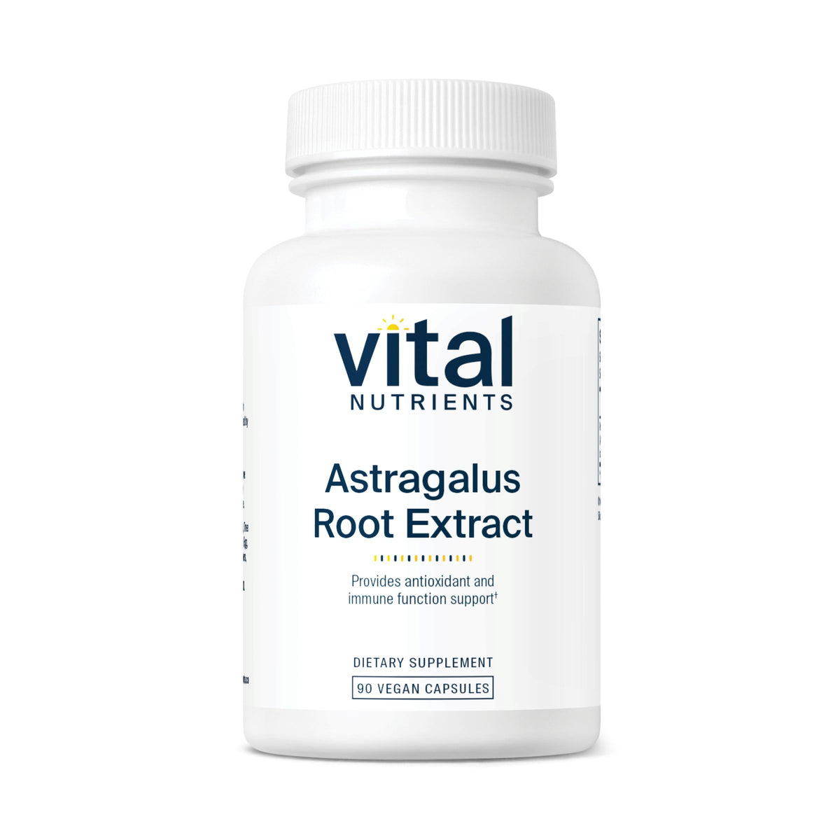 Vital Nutrients Astragalus 600mg vegan capsules front view