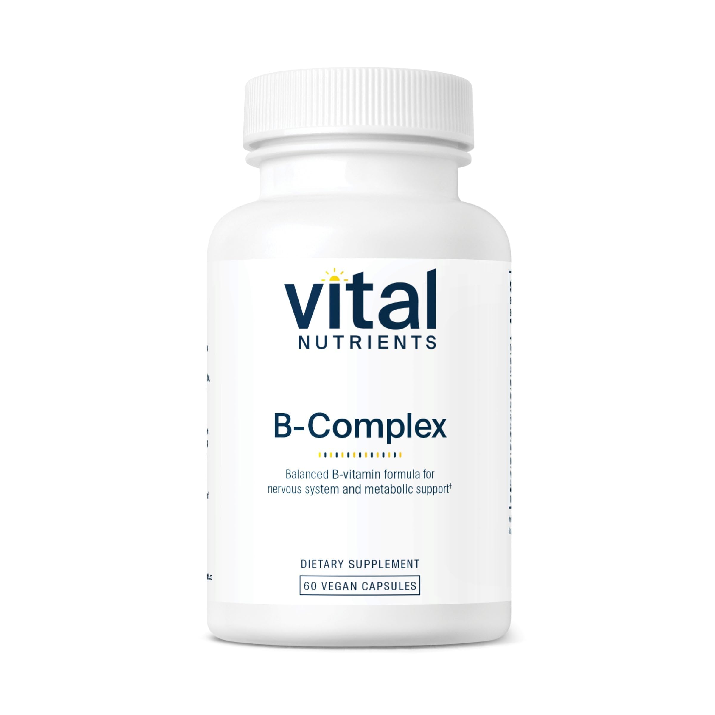 Vital Nutrients B-Complex Vitamins 60 Veg Capsules front view
