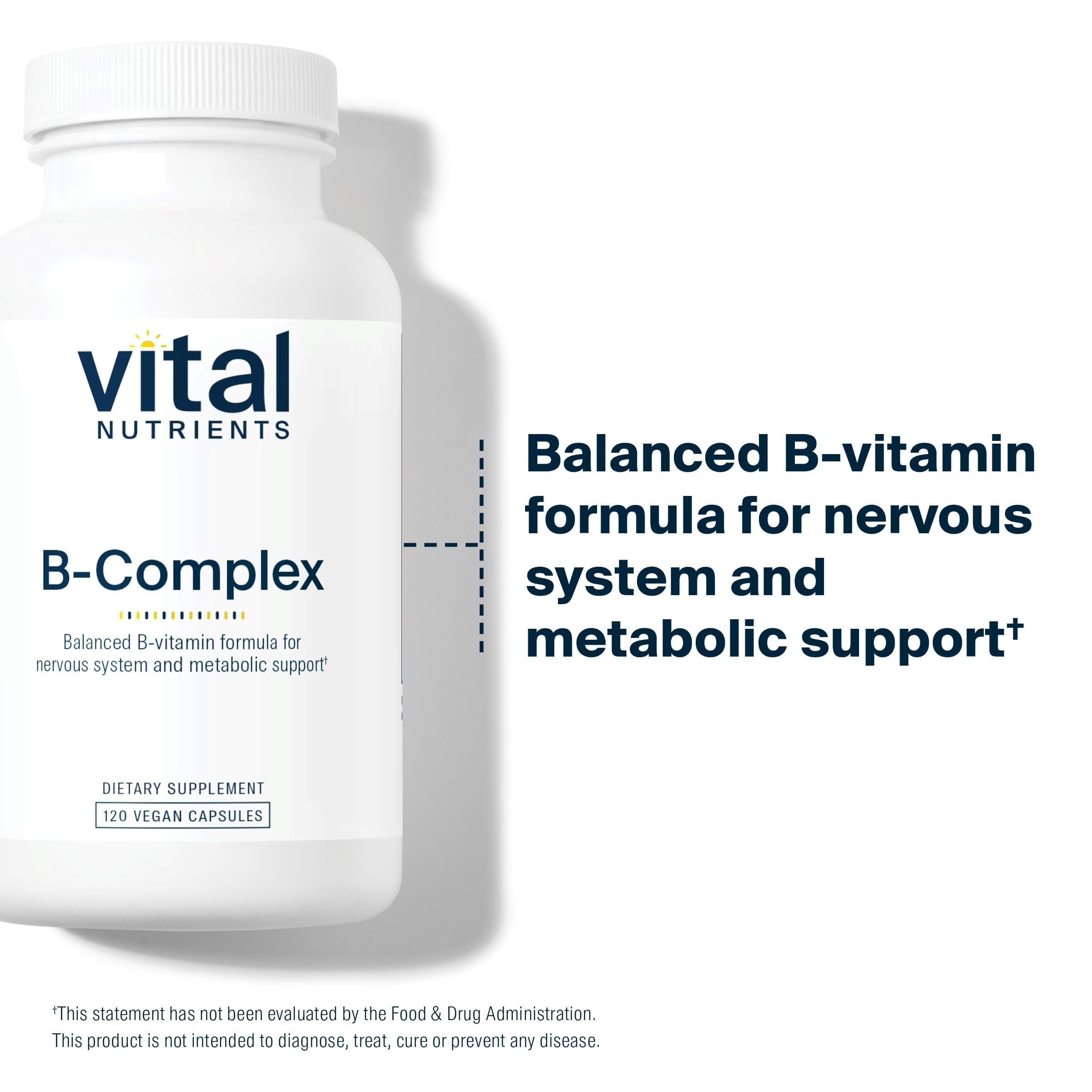 Vital Nutrients B-Complex Vitamins capsule close-up