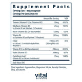 Vital Nutrients B-Complex Vitamins for Women 60 Vegan Capsules side view