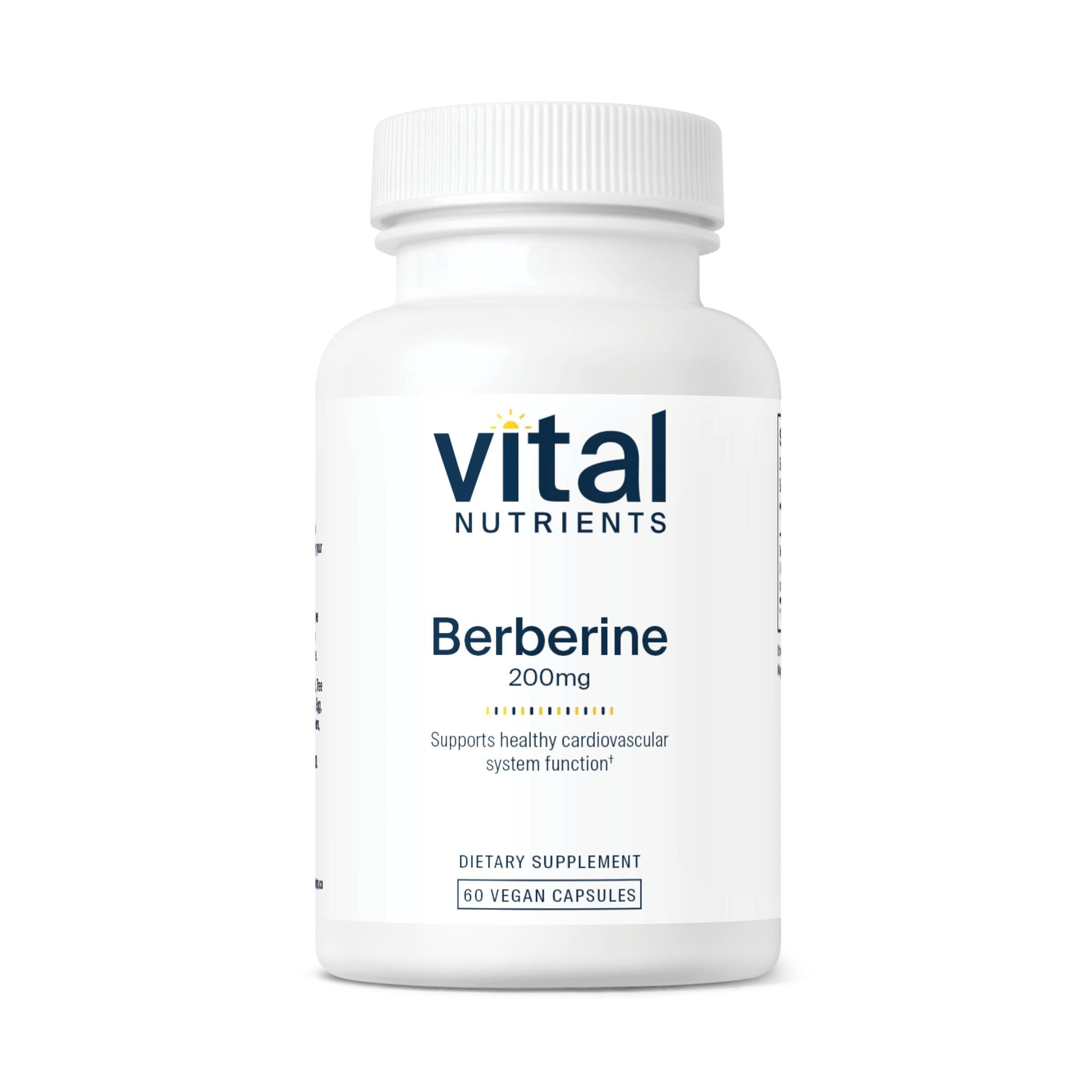Vital Nutrients Berberine Supplement 500mg vegan capsules front view