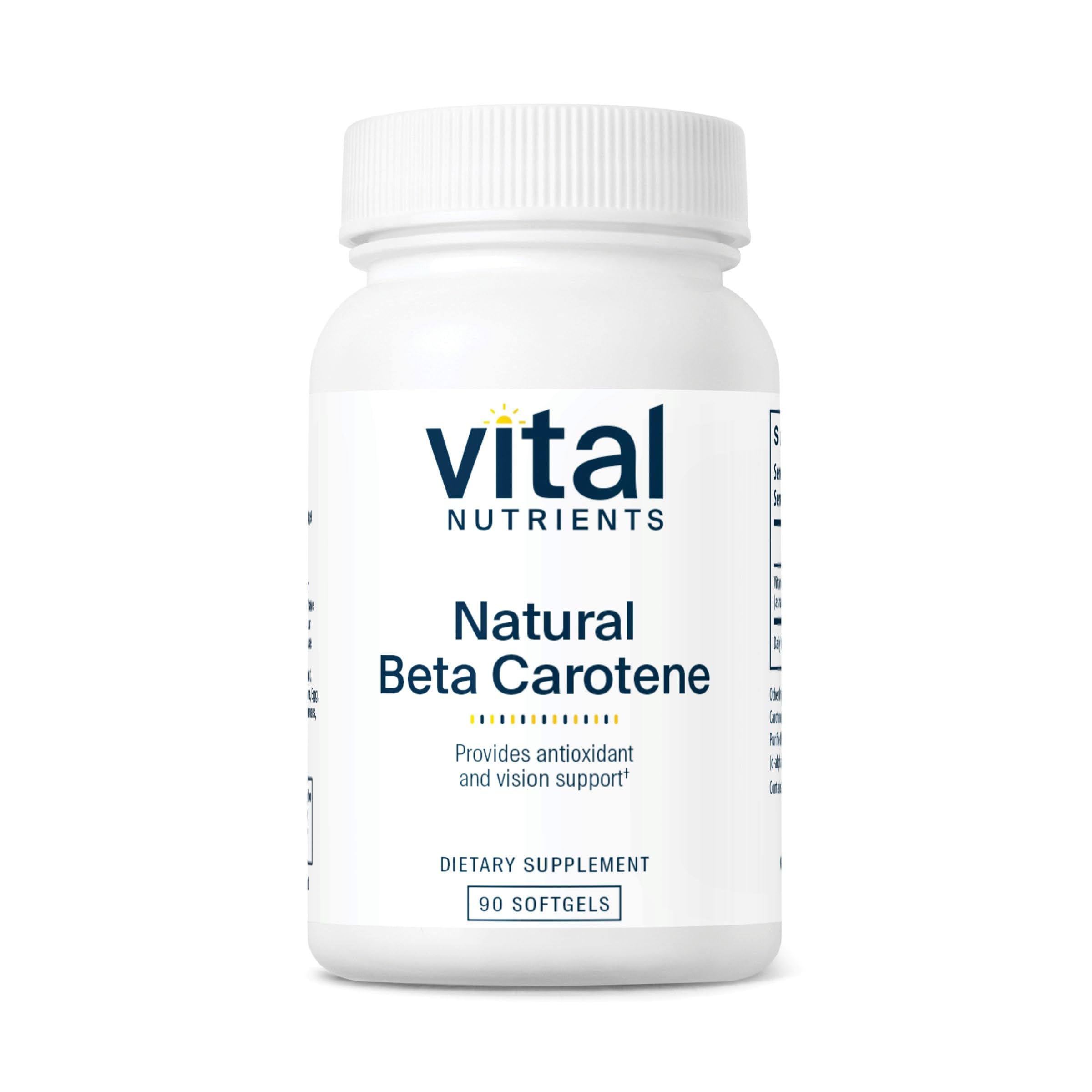 Vital Nutrients Beta Carotene 7500mcg Softgels front view