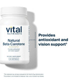 Vital Nutrients Beta Carotene 7500mcg Softgels serving size details