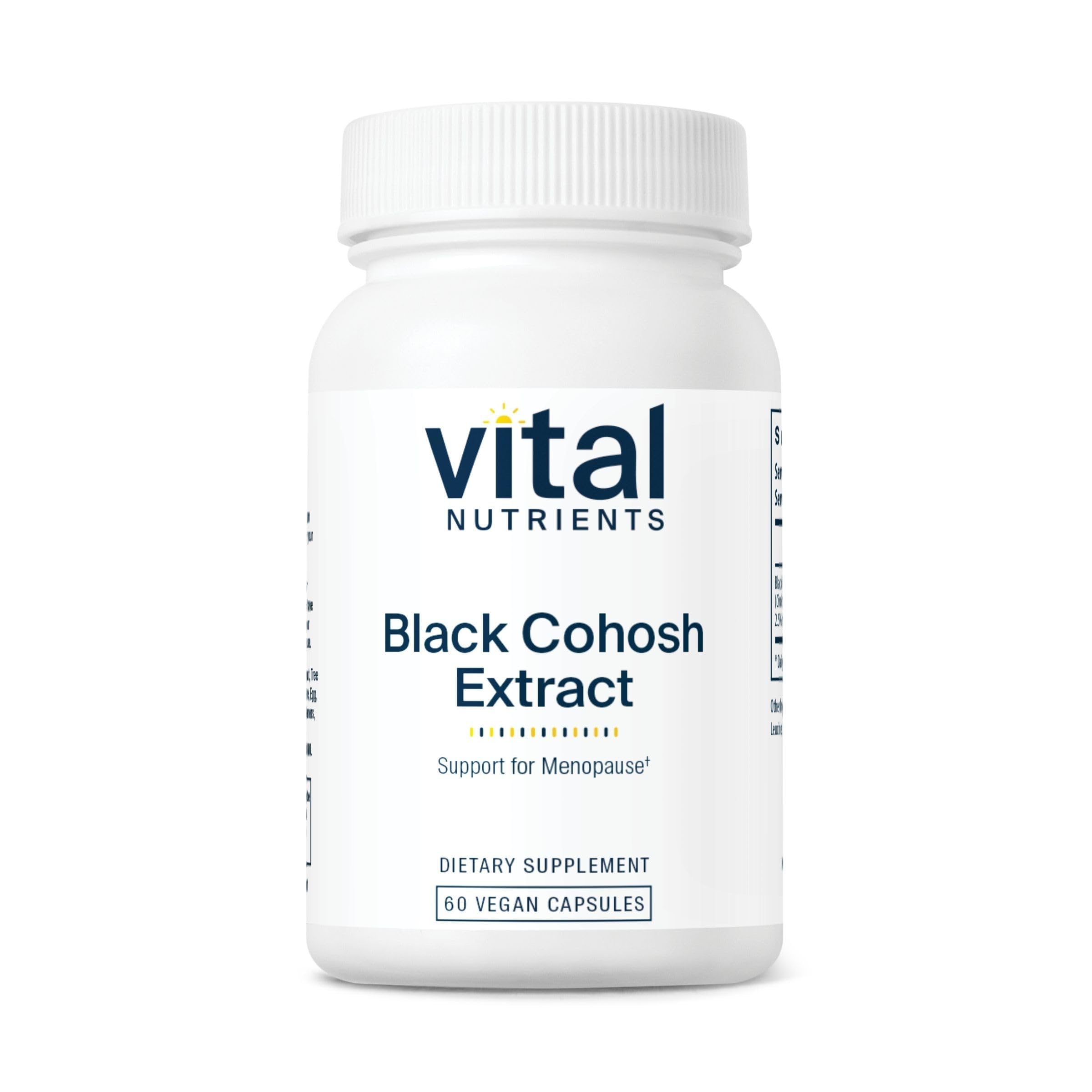 Vital Nutrients Black Cohosh Supplement front view bottle