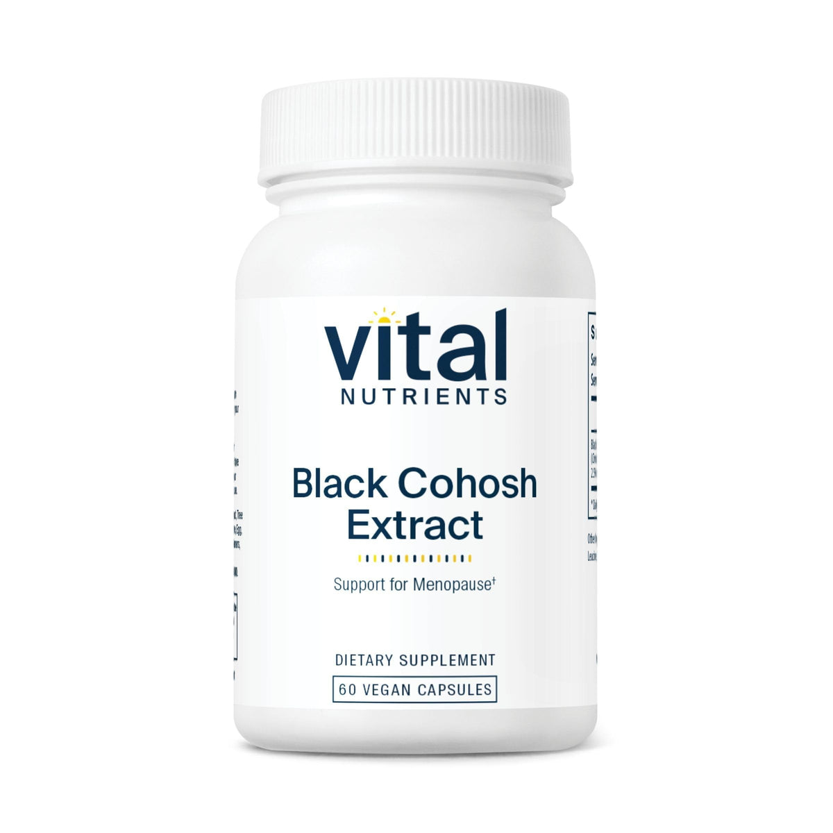 Vital Nutrients Black Cohosh Supplement front view bottle