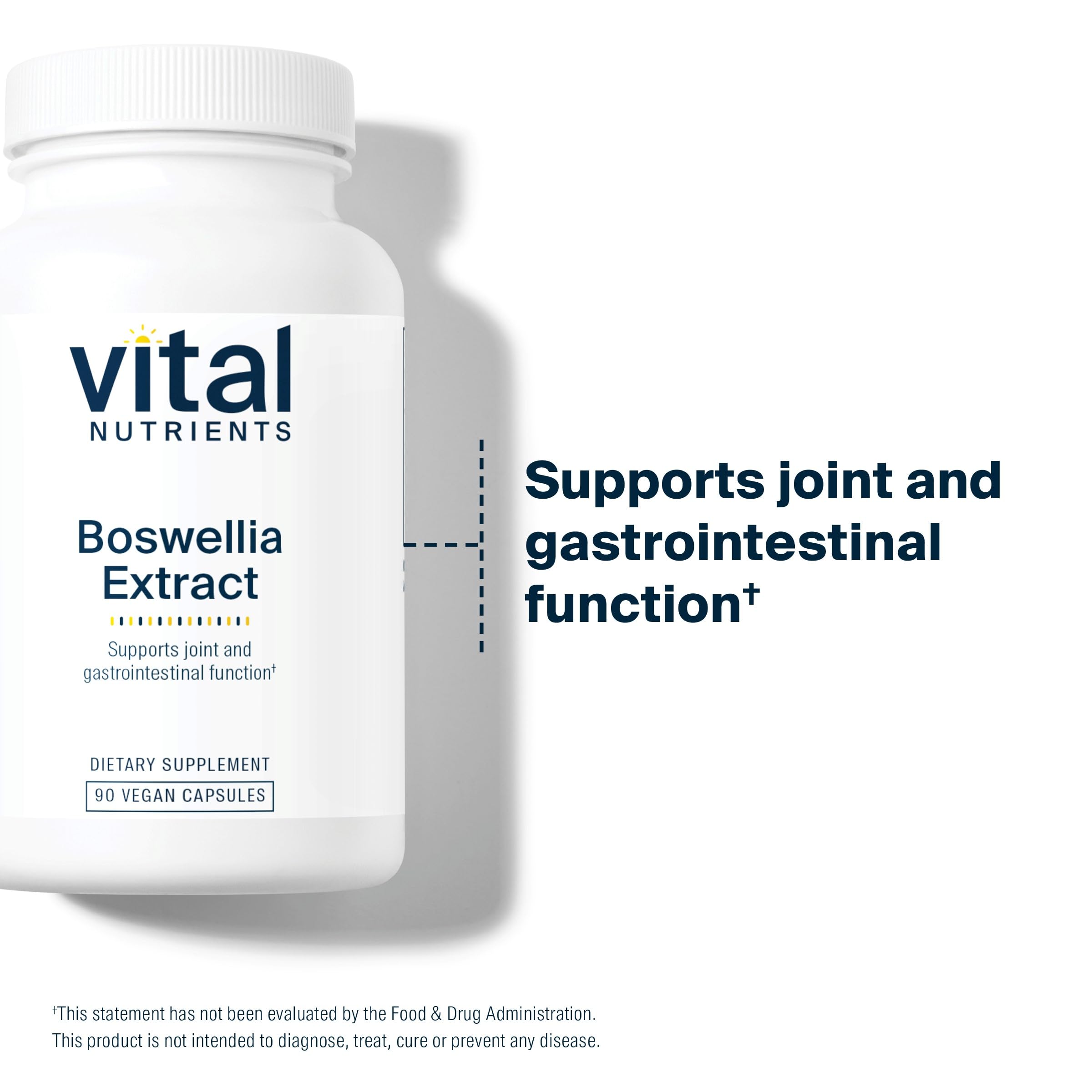 Vital Nutrients Boswellia Extract 400mg Vegan Capsules opened bottle