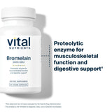 Vital Nutrients Bromelain Supplement with a measuring spoon