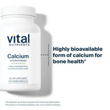 Vital Nutrients Calcium Citrate & Malate supplement on a wooden table