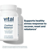 Vital Nutrients Cortisol Balance Supplement back view with ingredient list
