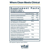 Vital Nutrients Cortisol Balance vegan supplement side view