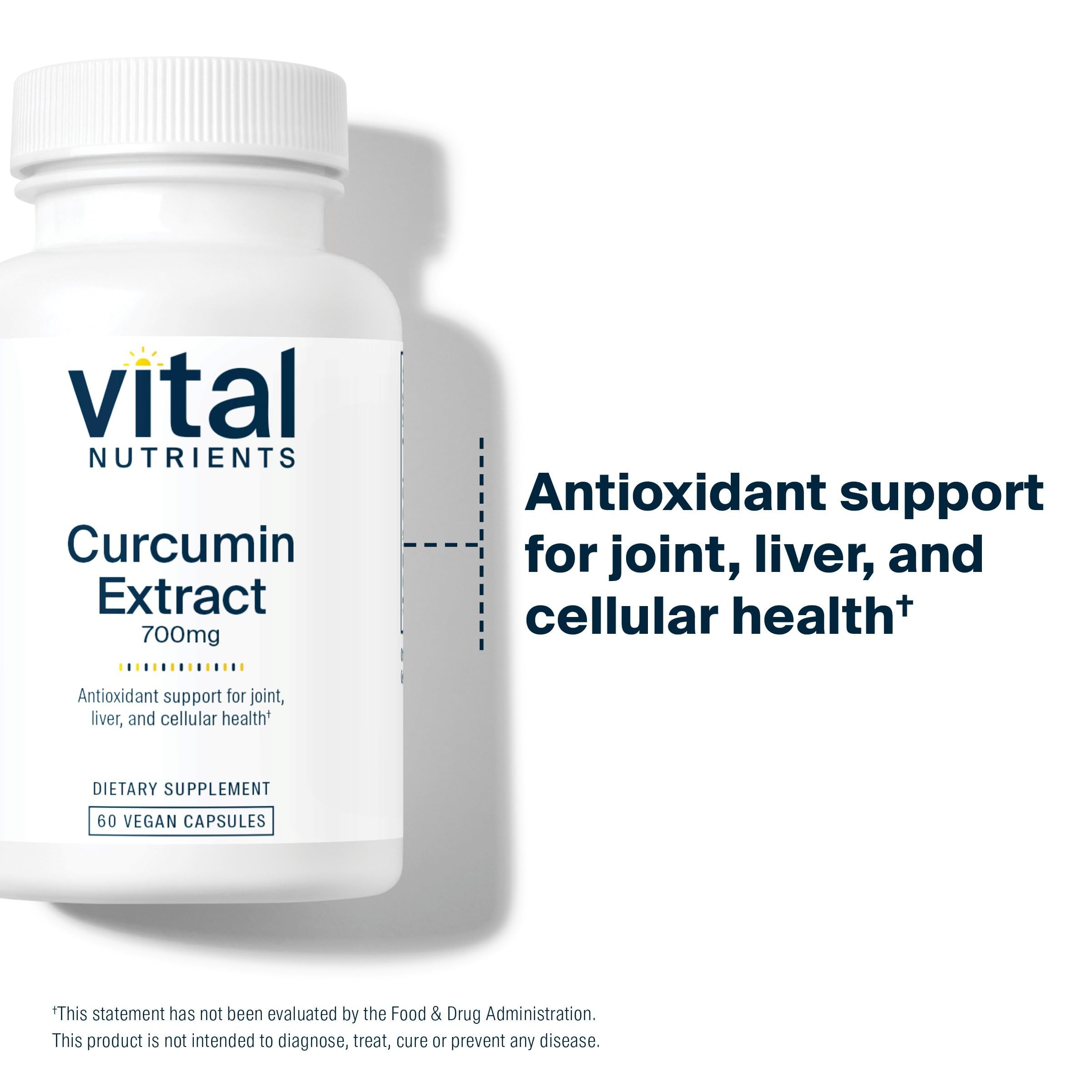 Vital Nutrients Curcumin 700mg capsules open bottle