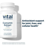 Vital Nutrients Curcumin 700mg capsules with green leaves