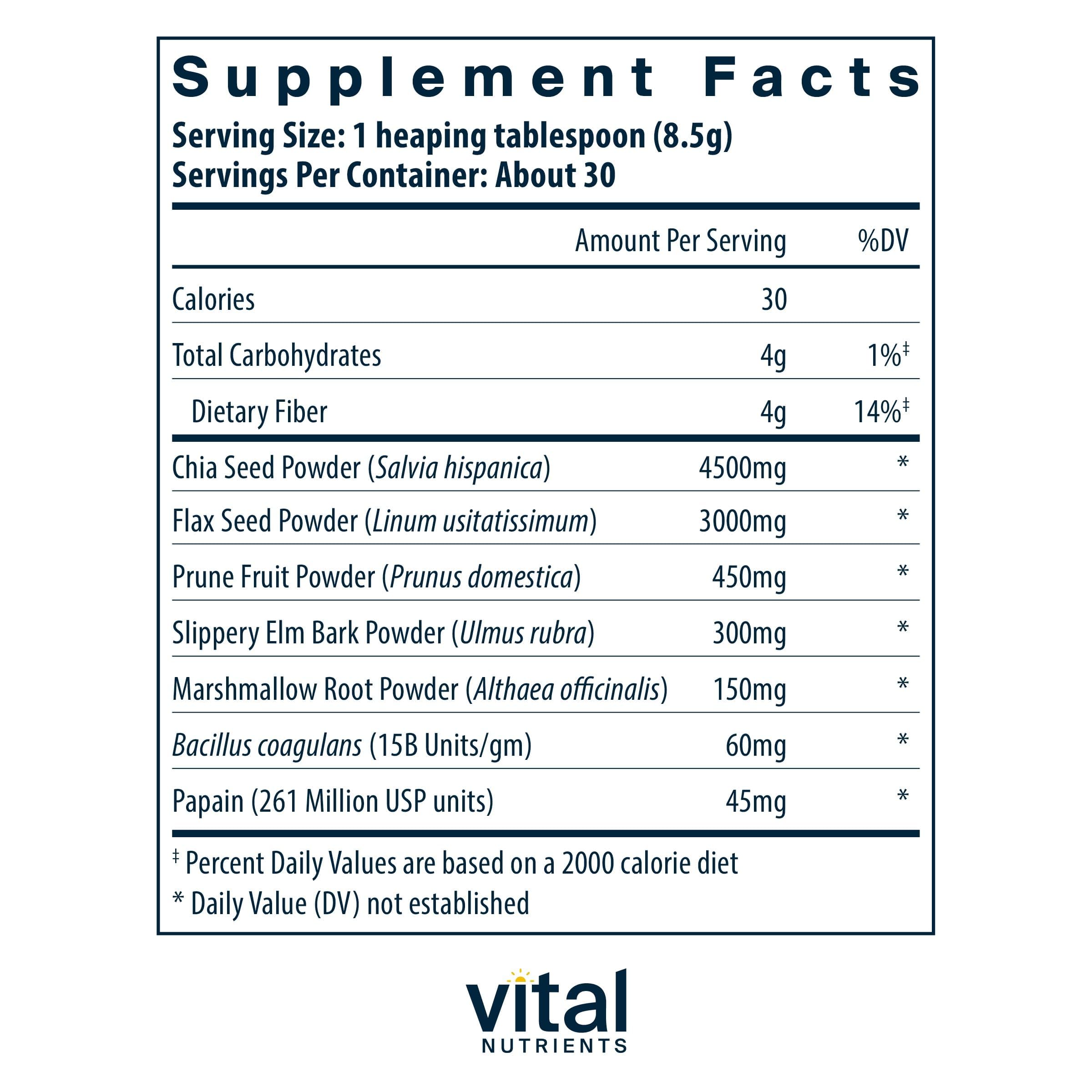 Vital Nutrients daily Ease Powder 313g packaging