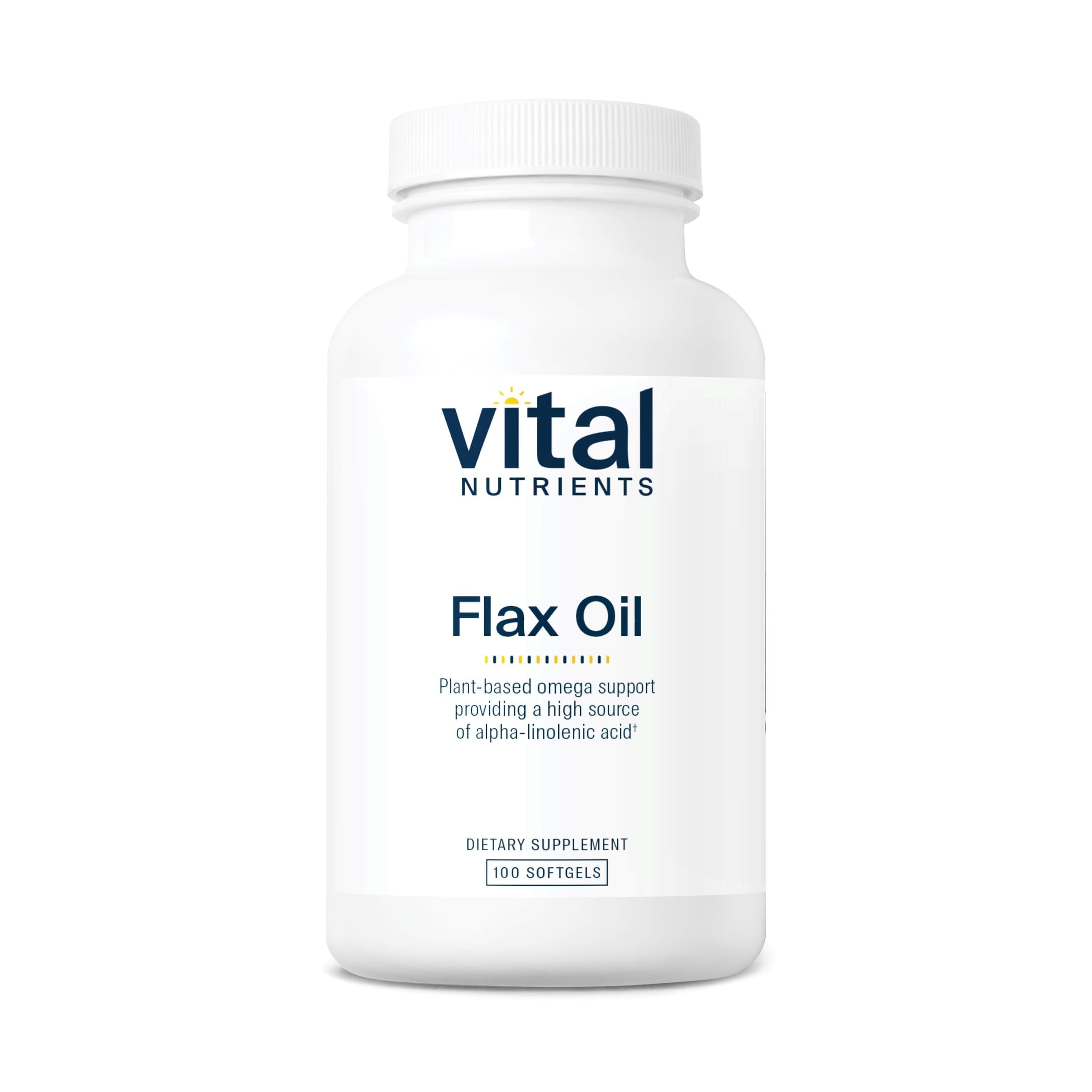 Vital Nutrients Flax Seed Oil 3000mg softgels front view