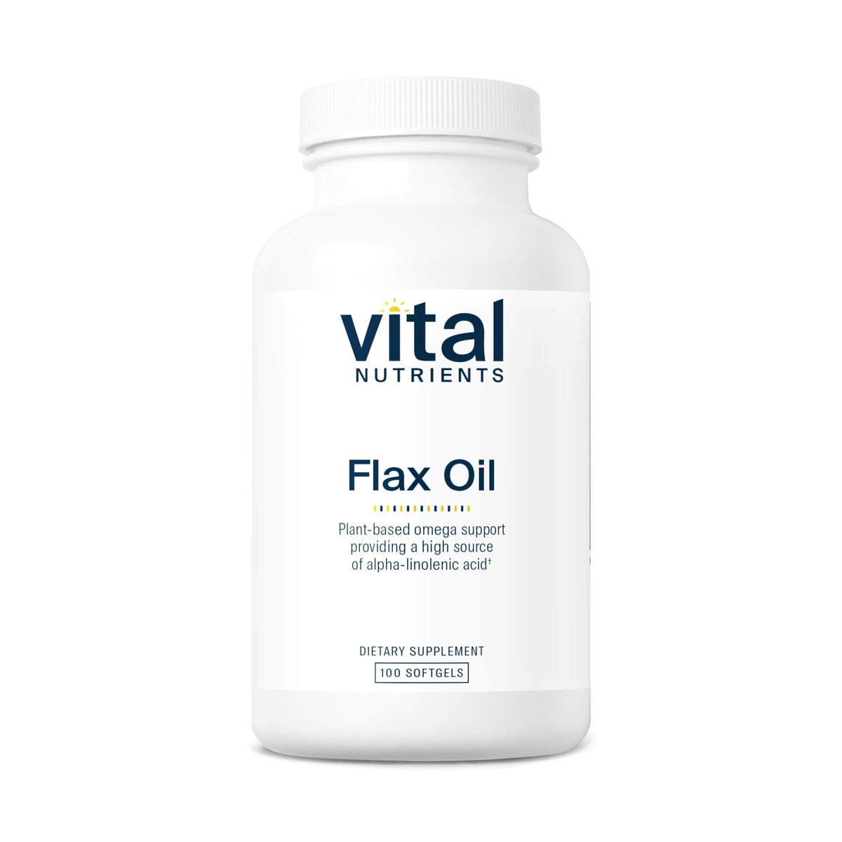 Vital Nutrients Flax Seed Oil 3000mg softgels front view