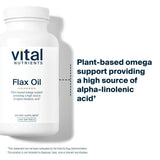 Vital Nutrients Flax Seed Oil 3000mg softgels side view showing capsule size