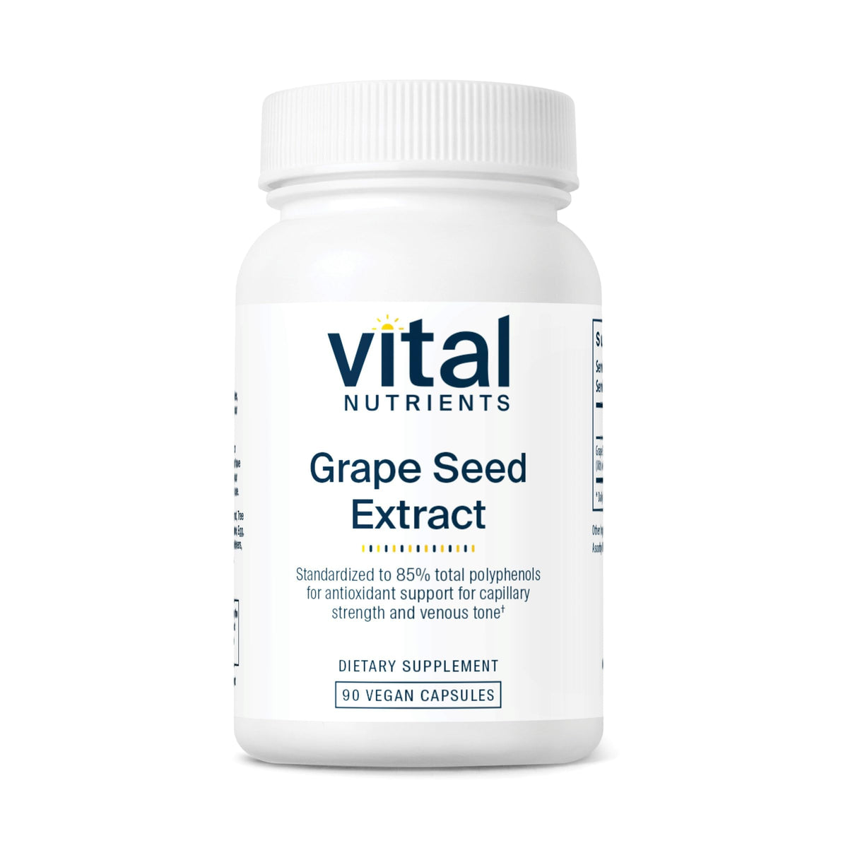 Vital Nutrients Grape Seed Extract 200mg capsule bottle front view
