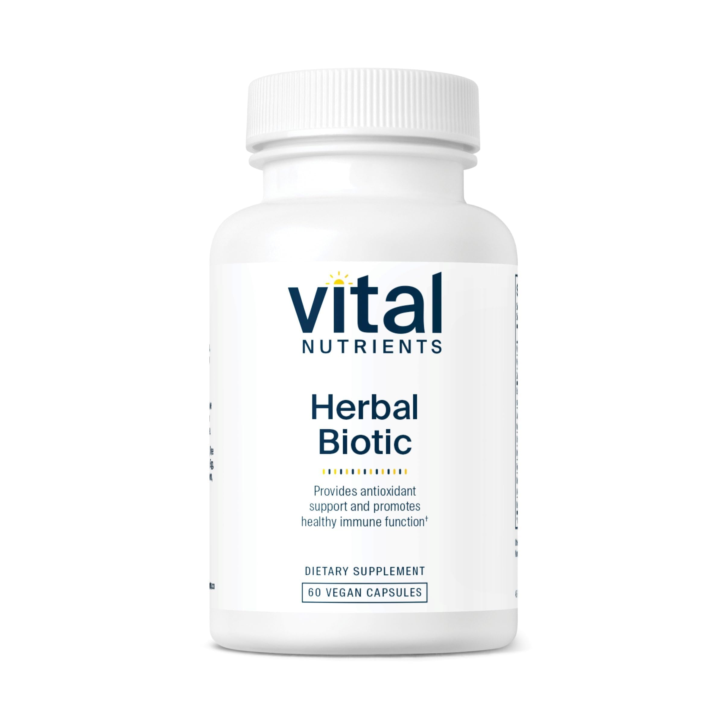 Vital Nutrients Herbal Biotic 60 Capsules front view