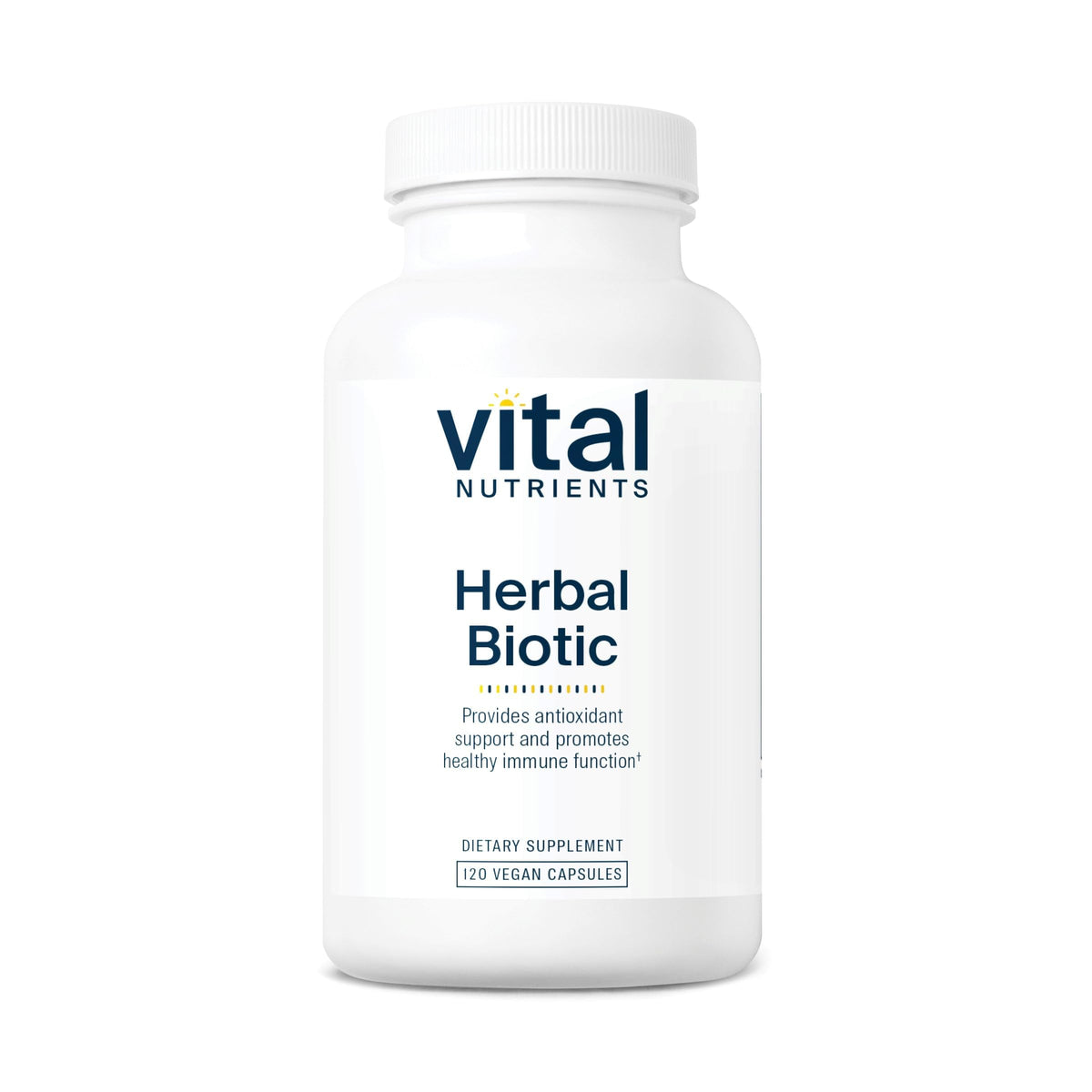 Vital Nutrients Herbal Biotic supplement front view with label