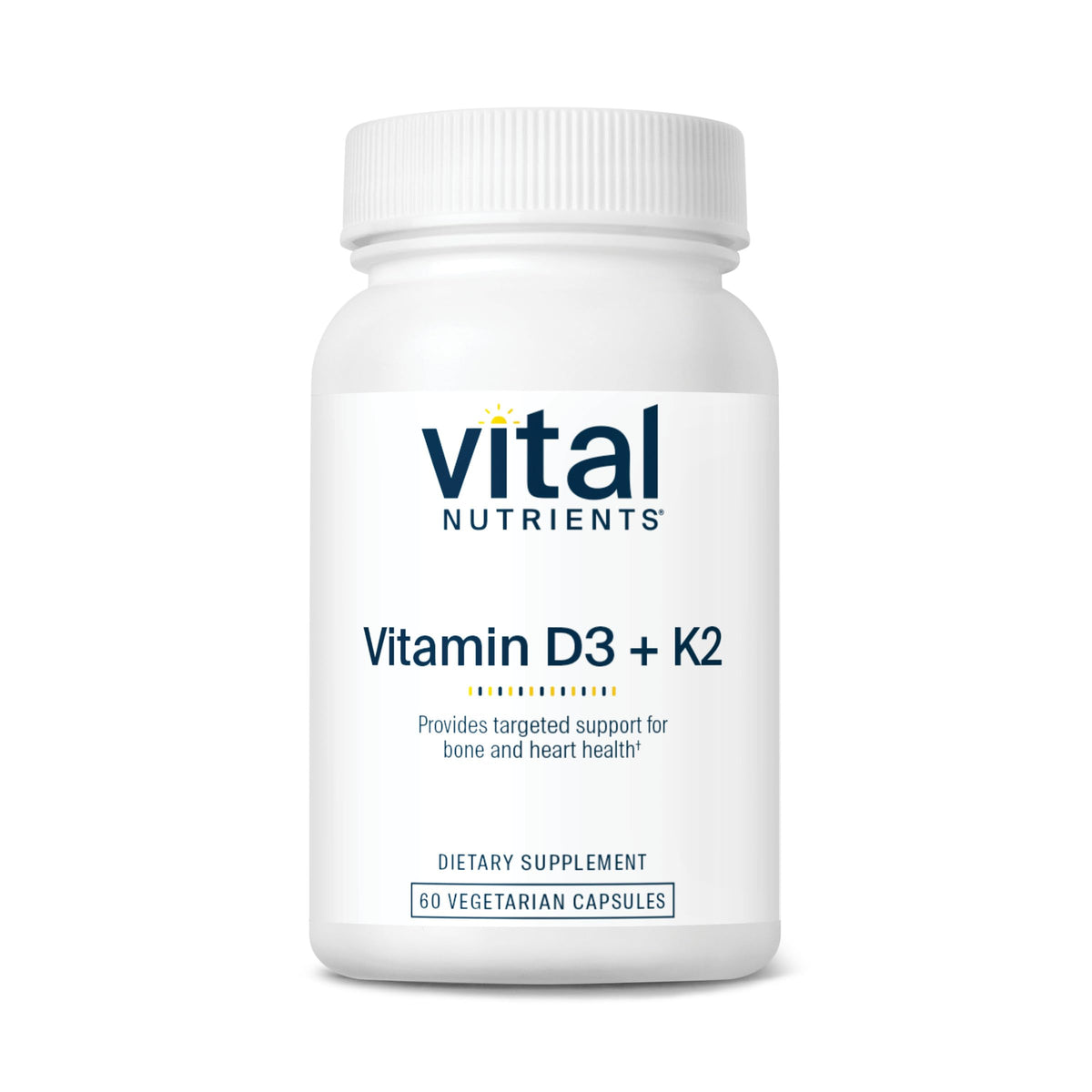 Vital Nutrients K2 D3 Vitamin Supplement front view with packaging