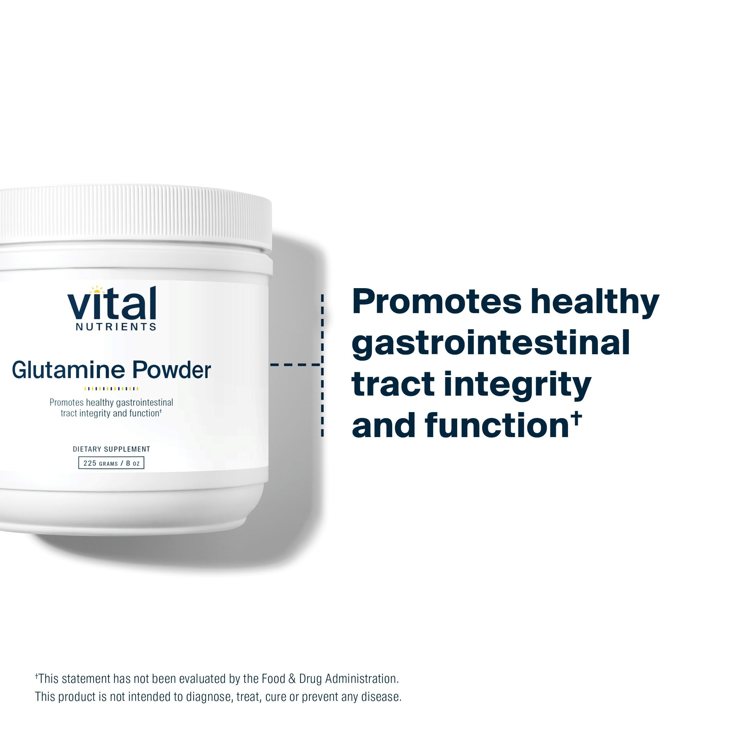 Vital Nutrients L-Glutamine Powder 272g with measuring spoon