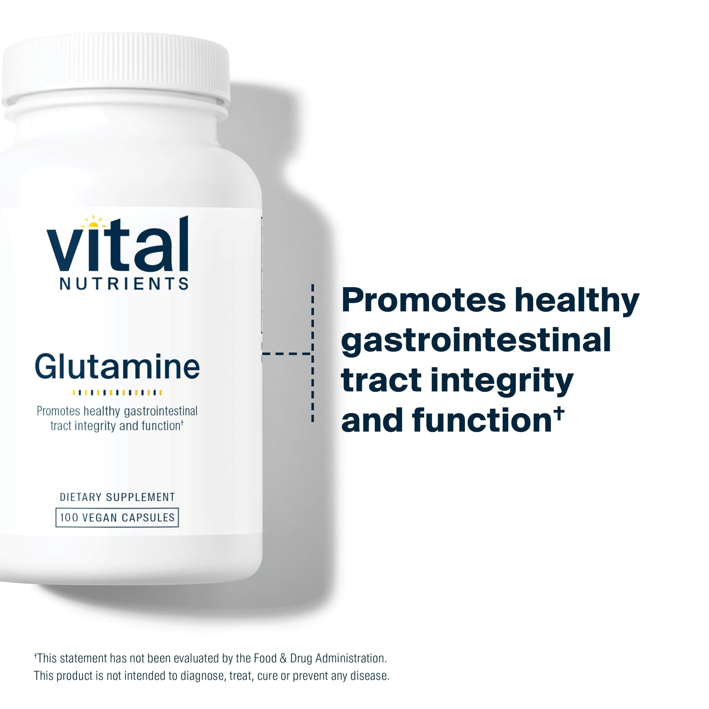 Vital Nutrients L-Glutamine Supplement 3400mg packaging