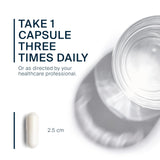 Vital Nutrients L-Lysine 500mg capsules on a wooden surface