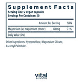 Vital Nutrients Magnesium Citrate 300mg capsule close-up