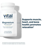 Vital Nutrients Magnesium Malate + Glycinate 240mg supplement back view