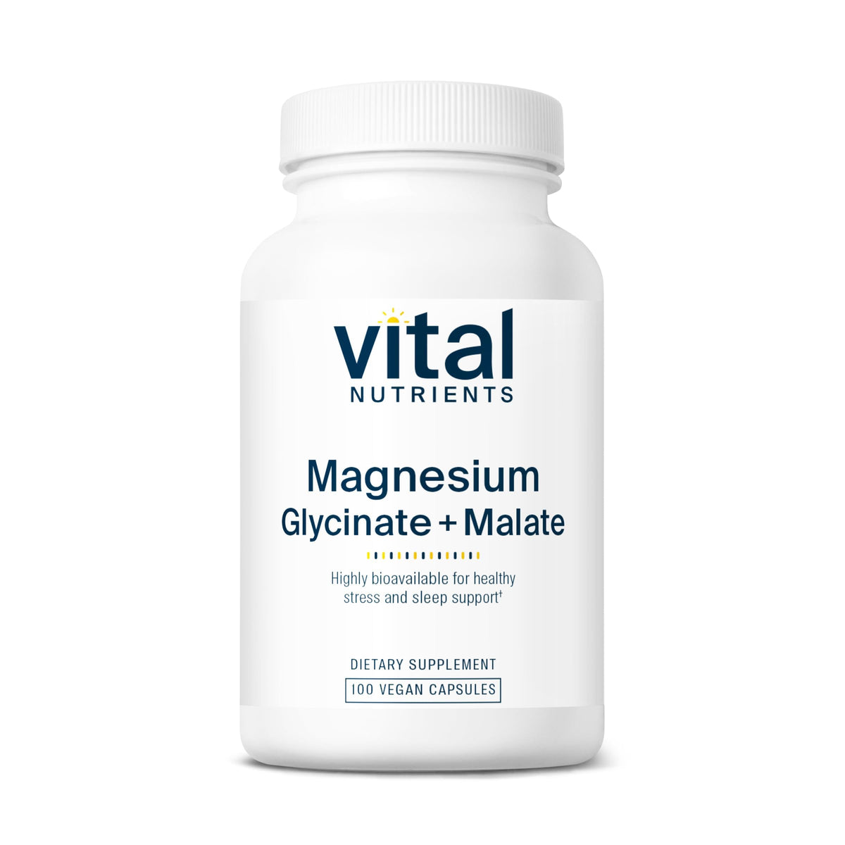 Vital Nutrients Magnesium Malate + Glycinate 240mg supplement front view