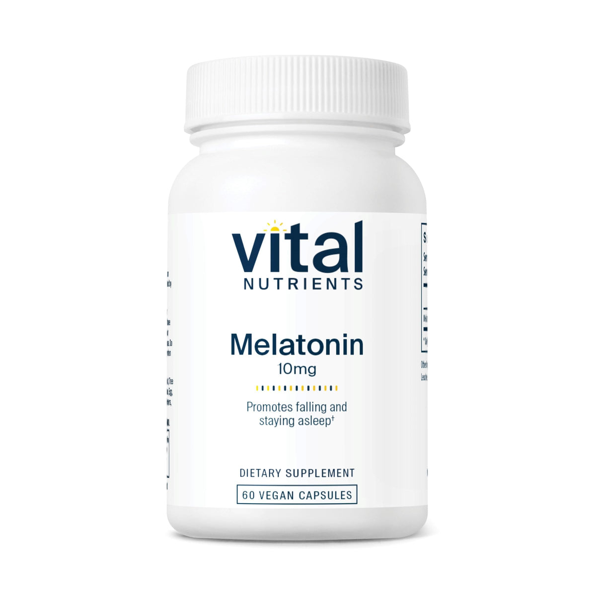 Vital Nutrients Melatonin 10mg vegan capsules front view