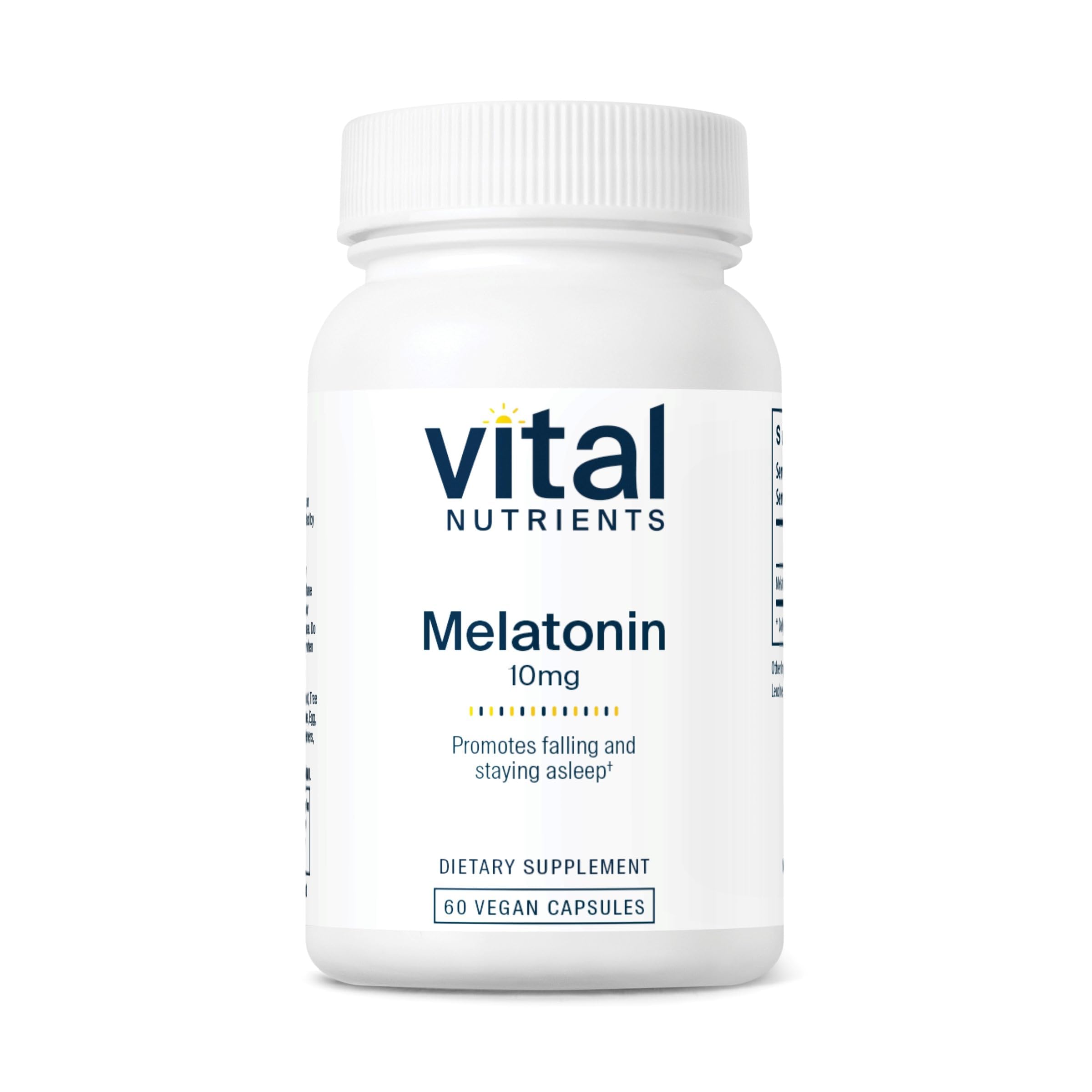 Vital Nutrients Melatonin 10mg vegan capsules front view