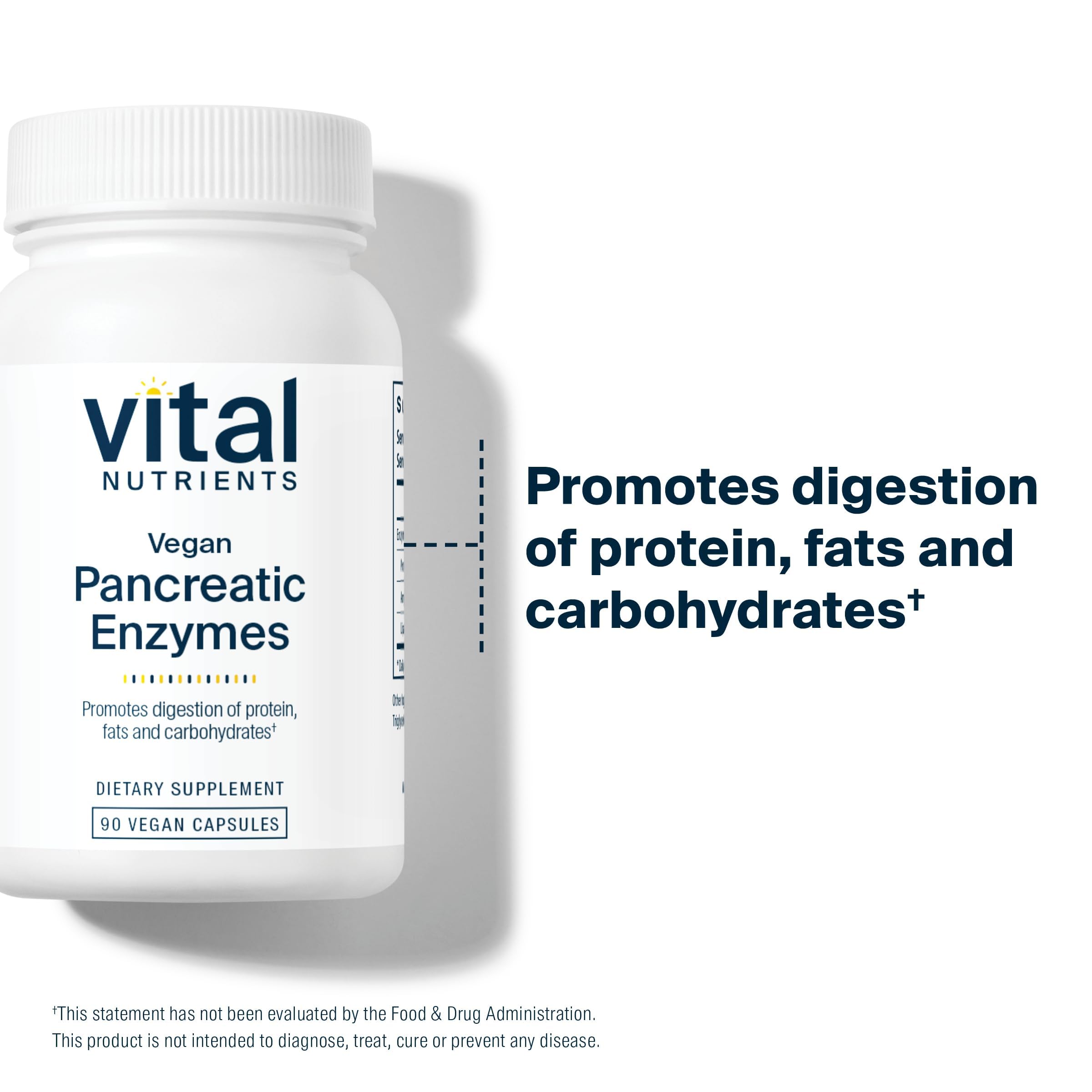 Vital Nutrients Multi-Enzyme Supplement 30g back view