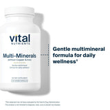 Vital Nutrients Multi-Minerals Supplement on a wooden table