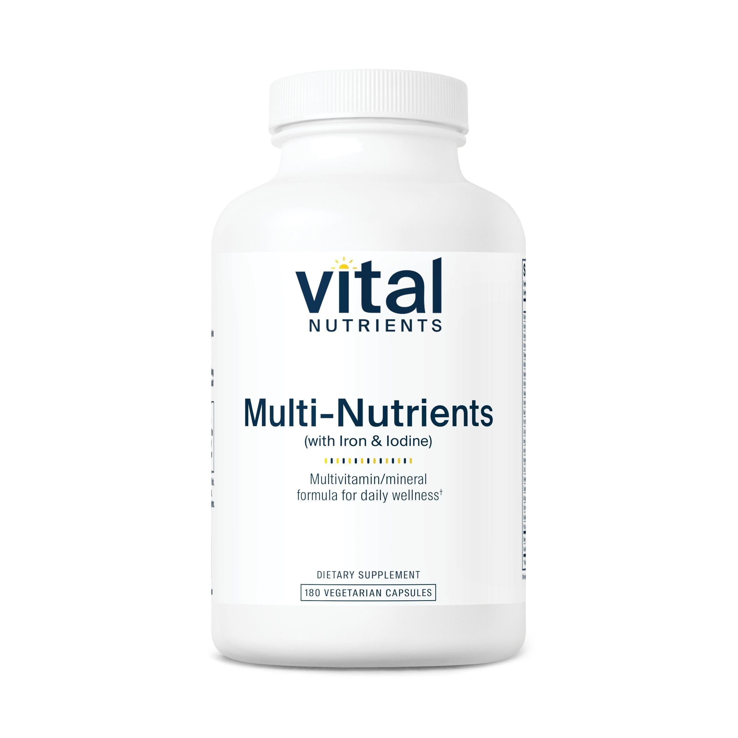 Vital Nutrients Multi-Nutrients front view of bottle